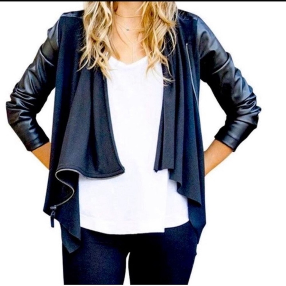 Blank NYC Leather & Knit Jacket
